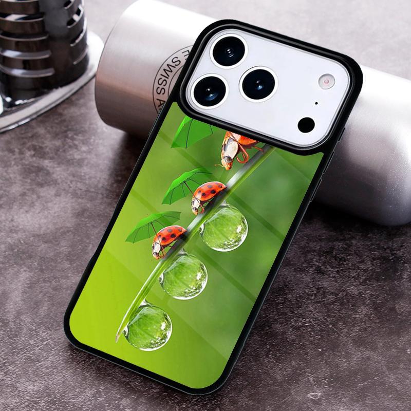 Чехол для телефона с божьими коровками для iPhone 17 16 15 Pro Max Air 14 13 12 11 Plus Ударопрочный Чехол Capa