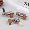 L-Type 3 Way Toggle Switch Right Angle L-Shaped Electric Guitar Pickup Selector Switch With Black/ Yellow/ White Plastic Cap