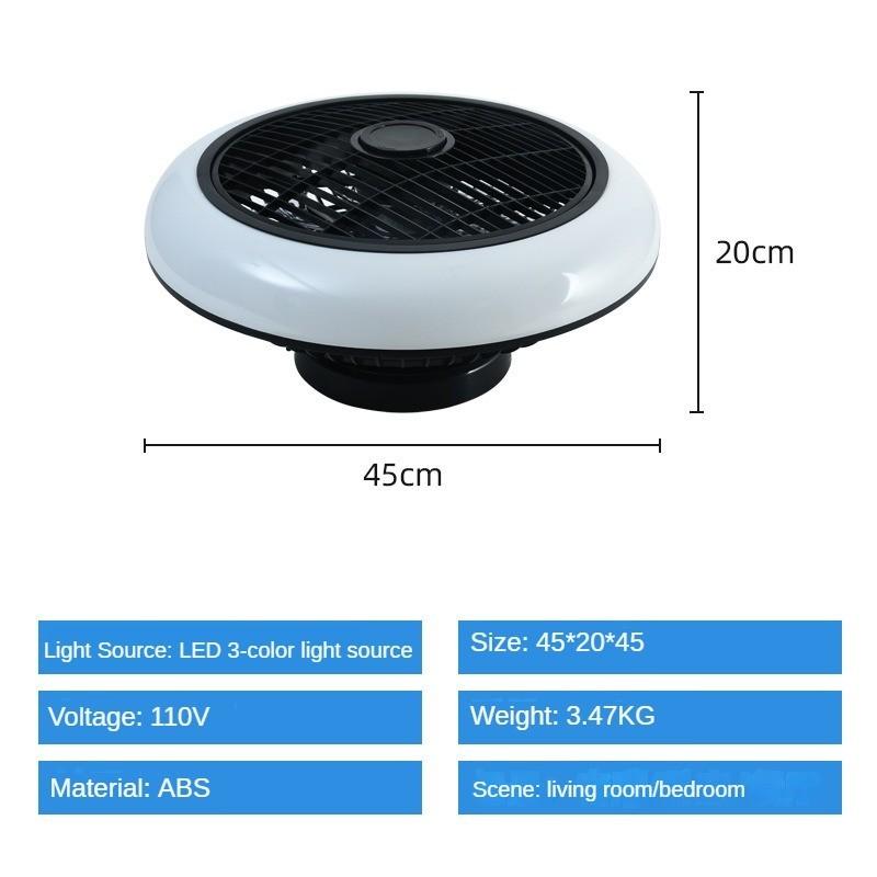 Бытовой Встроенный Электрический Вентилятор С Подсветкой 45*20см Современный Минималистичный И Креативный Вентилятор С Подсветкой Гостиная Бесшумный Потолочный Вентилятор Лампа