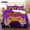 Halloween Duvet Cover Queen Cartoon Pumpkin Gamepad Quilt Cover Microfiber Horror Theme Gothic Spooky Bedding Set For Boys Teen