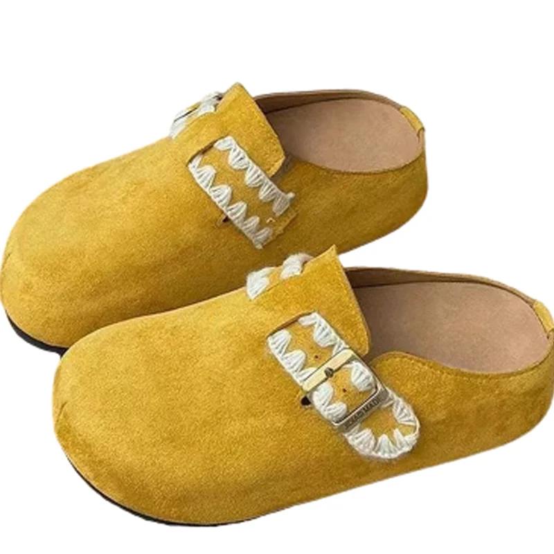 Модные весенние женские шлепанцы на платформе, балетки, мюли, туфли-слингбэки, повседневная обувь для ходьбы, новый тренд 2025, повседневные женские тапочки