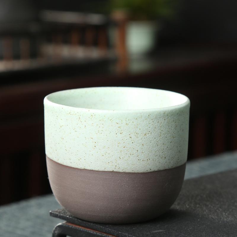 120 мл Матовые Креативные Ретро Грубая Керамика Чайные Чашки Керамическая Кофейная Кружка Ручной Работы Бокалы для Вина Китайская Чайная Чашка для Чая Кунг-Фу Домашняя Посуда для Напитков