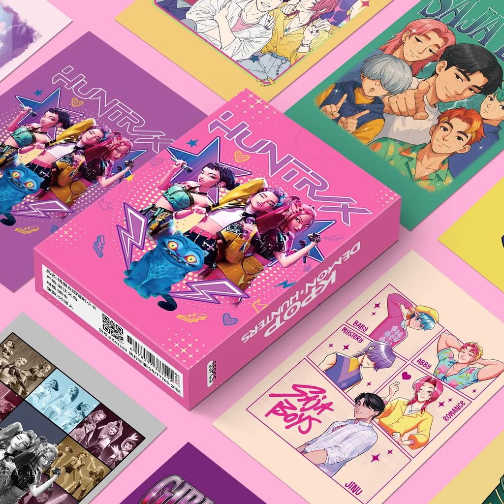 Лазерная Радужная Вспышка Коллекционная карточка LOMO KPOP аниме идол фотокарточка и наклейка Чиби Угольная Карточка Премиум Издание