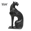 Niche Decorative Craft Item 3D Printed Hollow Leopard Figurine, Modern Abstract Cheetah Sculpture Elegant Office Desk Accessories for Shelf,