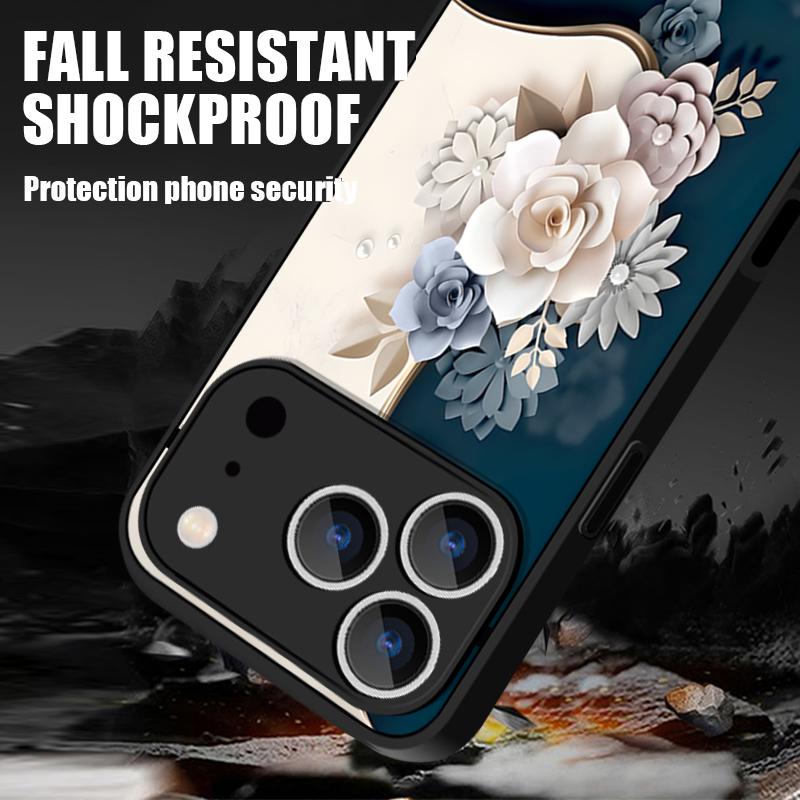 Полупрозрачный Матовый Магнитный Чехол Для iPhone 17 16 15 Pro 14 13 Pro Max 16e 17e Для Magsafe Элегантный 3D Цветочный Жесткий Поликарбонатный Задний Чехол