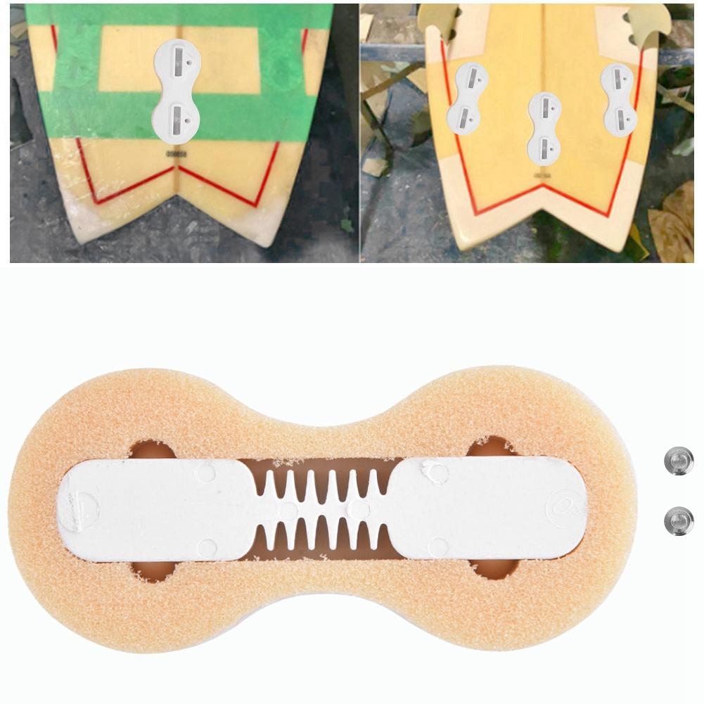 1 pcs FCS Fin Box Surfboard Surfing Plug Board Fins Stern Groove Accessories Kit Setwhite