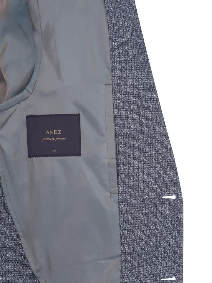 And Z Men'S) Linen Blend Jersey-Like Single Jacket_Bzf3Kg1301Bl