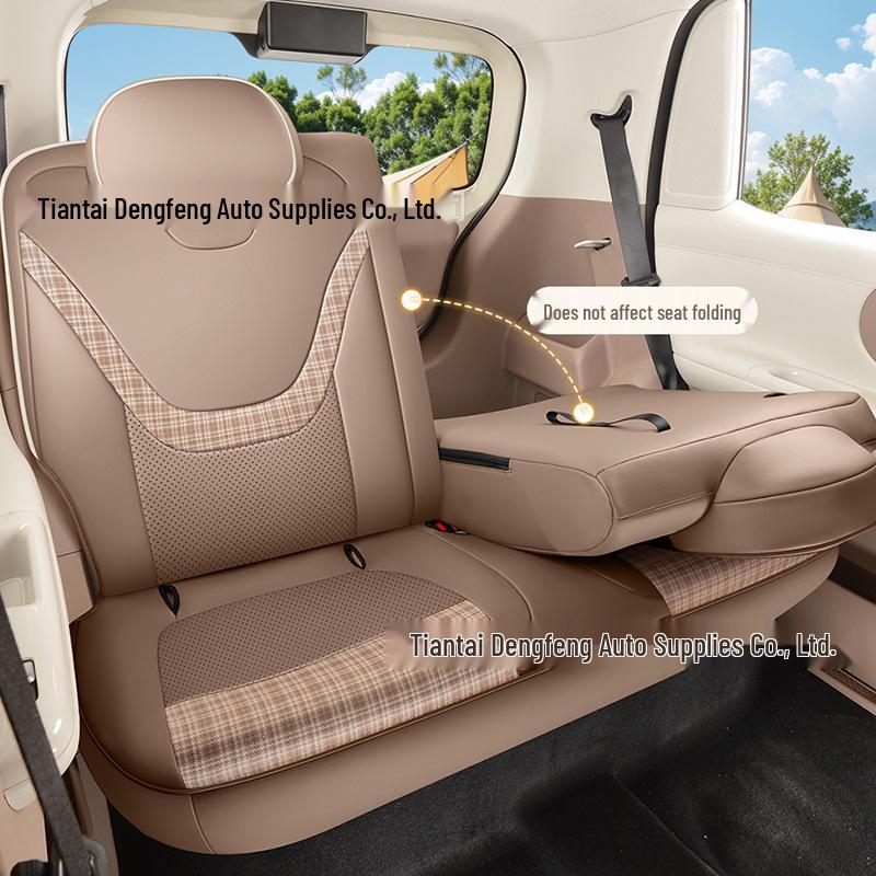 Кожаные чехлы на сиденья автомобиля для Wuling Bingo Pro - Универсальные, Всесезонные, Полностью закрывающие подушки сидений