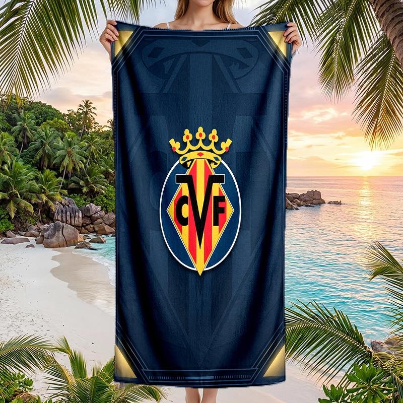 Villarreal FC print Quick Dry Beach Towel Microfiber Absorbent Portable Travel Swimming Towel