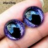 20pcs/set 18mm Safety Glitter Eyes Crafts with Golden Onion Gasket Puppet Colored Eyes Accessories