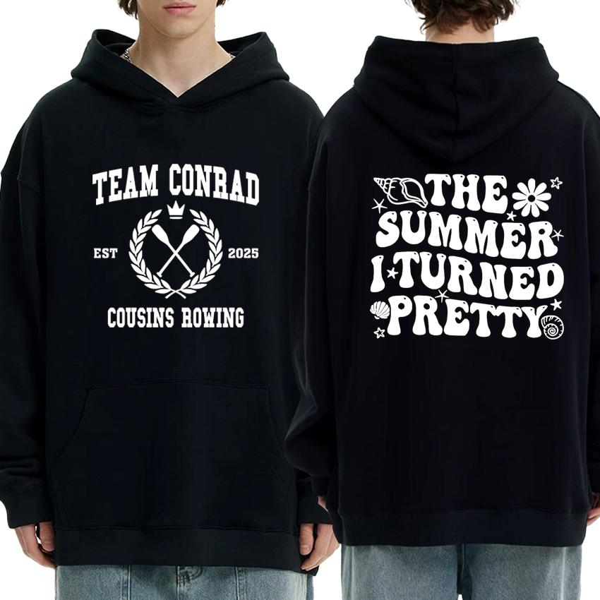 Harajuku Fashion The Summer I Turned Pretty Double Sided Printed Hoodies New Unisex Fleece Sweatshirt Men Women Fleece Pullover