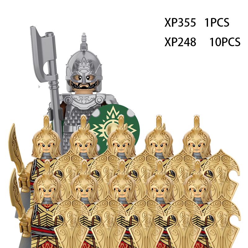 Medieval Elf Rohan Soldiers Guard Army Lotr Action Figures Mini Bricks Doll Assemble Building Blocks DIY Toys for Kid Gifts