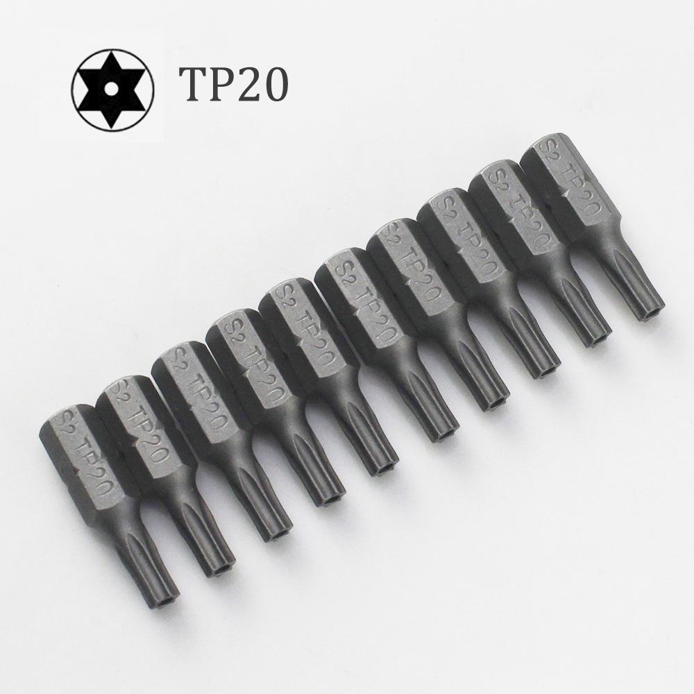 Набор из 10 бит Torx для отверток с шестигранным хвостовиком 1/4 Star T8 T10 T15 T20 T25 T30 T35 T40, биты для отверток для ручных инструментов для дома