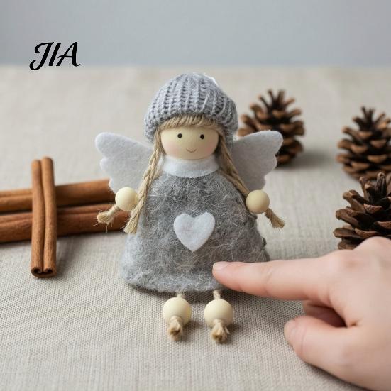 Рождественские подвесные украшения, Плюшевая кукла-ангел, Подвески-феи для рукоделия, Ручная вышивка, Декор для дома, Вечеринки, Нового года,