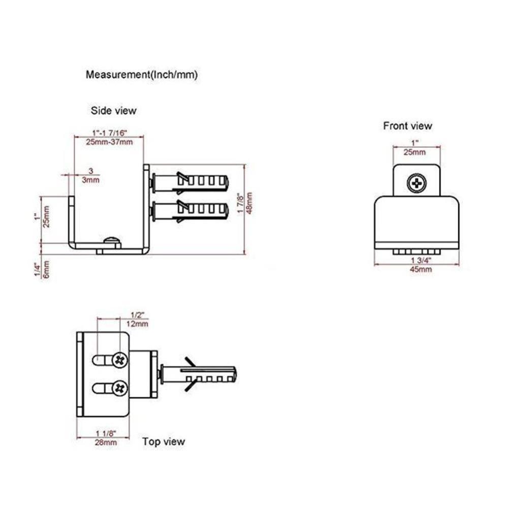 Stop Wall Mounted Hardware Accessory Sliding Floor Guide Rail Stopper Slide Rail Sliding Door Guide