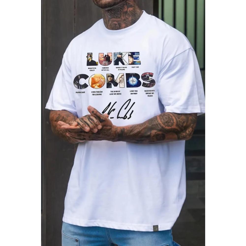 Summer Hot Sale Retro 2026 Luke Combs Graphic T Shirt Men Women Hip Hop Streetwear Oversized T-shirt Short Sleeve Casual Clothing