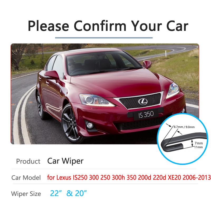 Для Lexus IS 2006~2013 XE20 Автомобильные Стеклоочистители Переднего Стекла Стеклоочистители IS250 300 250 300h 350 200d 220d Автоаксессуары