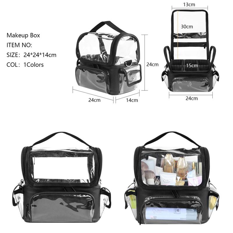 Новая косметичка из ПВХ для женщин, большая вместительная дорожная водонепроницаемая прозрачная косметичка с отделениями