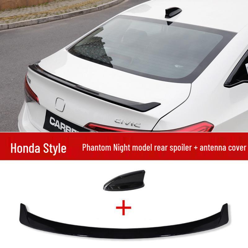 Модифицированный задний спойлер для Civic 11-го поколения - Черный Ночной, Версия High-End Warrior