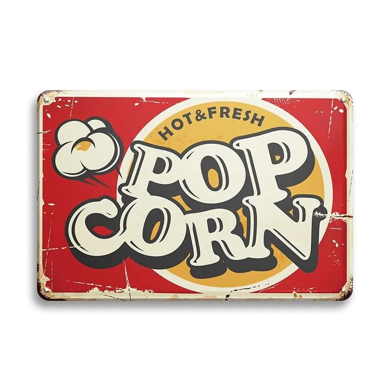 Hot Dog Fresh Hamburgers Metal Signs BBQ Vintage Posters Home Kitchen Wall Decor Iron Plate Painting Fast Food Shop Plaques