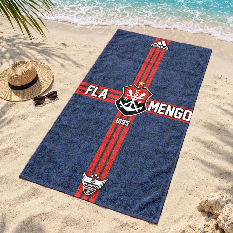Пляжное полотенце из микрофибры CR Flamengo, быстросохнущее, без песка, легкое, для путешествий, плавания, кемпинга
