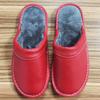 Couples Simple Leather Slippers Men Home Spring Shoes 2024 Trend Flat Precision Stitching Man Slippers Indoor Leather Shoes