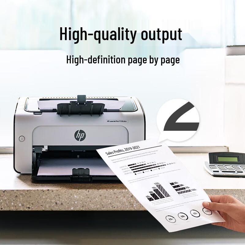 HP Монохромный принтер LaserJet P1108 plus, штекер CN (адаптер в комплекте)
