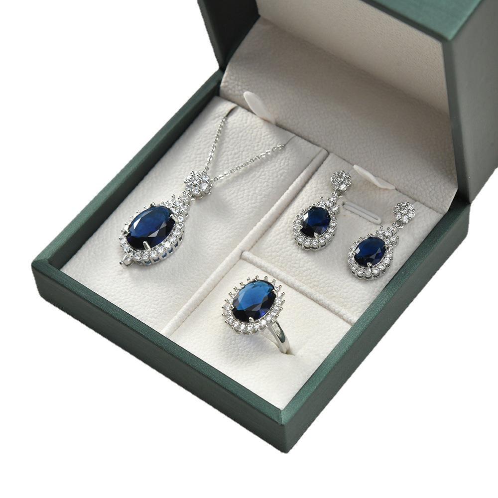 Набор шкатулок для хранения ювелирных изделий из матовой искусственной кожи – органайзер для колец, подвесок и сережек