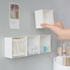 1/2Pcs Wall Mounted Storage Boxes Adhesive Small Jewelry Holder Box Plastic Dustproof Bathroom Organizer For Cotton Swabs Makeup