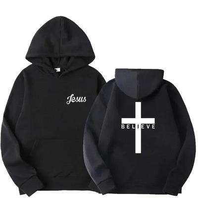 Мужские толстовки с капюшоном Believe Jesus Printed Man Design с капюшоном на шнурке Harajuku весна-осень уличная спортивная одежда с капюшоном