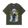275 GSM Washed T-shirts 100% Cotton Evangelion V6 Rei Print Unisex Heavy Cotton T Shirt