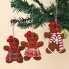 3pcs Set Christmas Gingerbread Man Hanging Ornaments Christmas Tree Decorations  Christmas