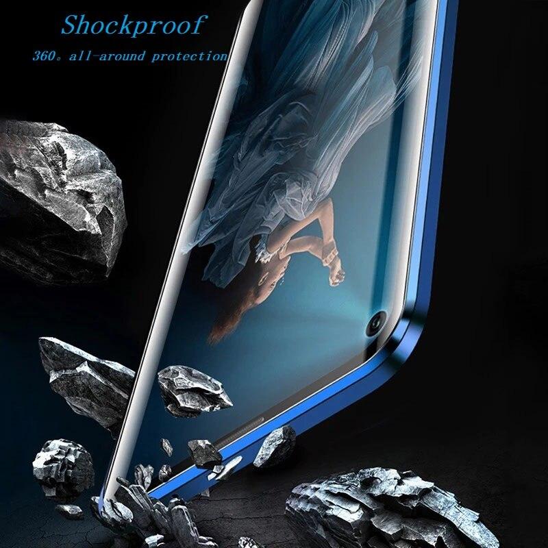Двусторонний магнитный металлический чехол для Samsung Galaxy S23 S22 S21 S20 Plus Ultra S21 S20 FE A14 A24 A34 A54 A13 A23 A33 A53 A12 A22 A32 A52 A72 A71 A51
