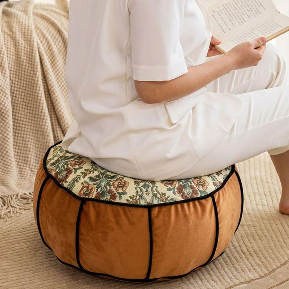 Jacquard Fabric Floor Cushion Warm and Cozy Home Seat Cushion Floor Seat Pad Hip Protection