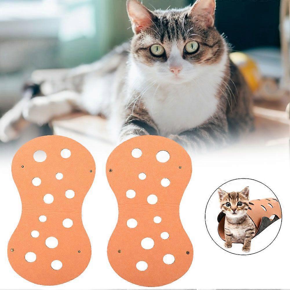 SCSYV DIY Cat Tunnel Toys Detachable Folding Pet Cat Felt Playing House with Holes