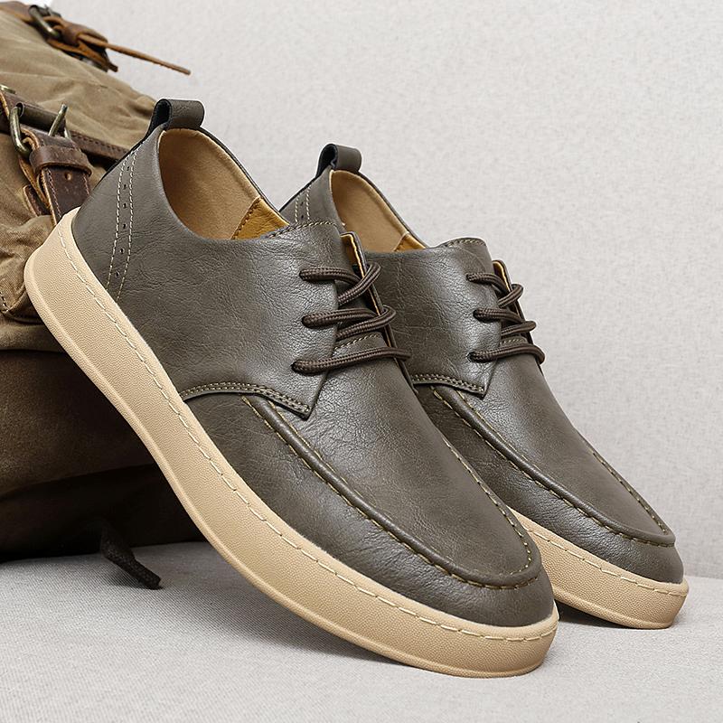 Кожаные повседневные туфли для мужчин в британском стиле на шнуровке Оксфорды Мужские классические деловые туфли Мужские туфли на плоской подошве Zapatos Hombre