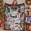 Santa Claus Coloring Flannel Blanket 2026 All Season Office Nap Soft