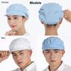 Unisex Chef Hat Elastic Breathable Cooking Chef Cap Dust-Proof Hat For Workshop Factory Kitchen Fit 50-65 CM Head Circumference