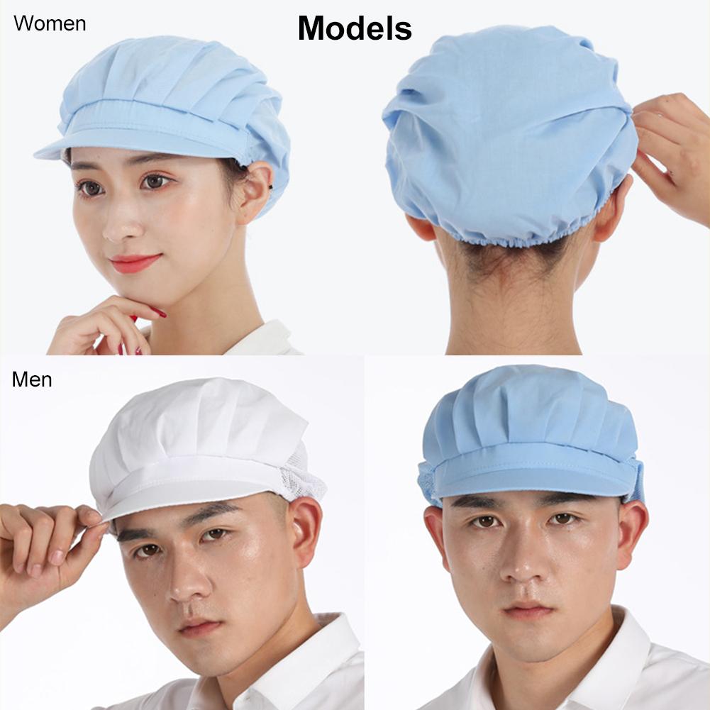 Unisex Chef Hat Elastic Breathable Cooking Chef Cap Dust-Proof Hat For Workshop Factory Kitchen Fit 50-65 CM Head Circumference