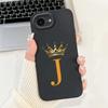 Чехол для Apple iPhone 16E 5G 2025 Новый A-Z Коронные Буквы Чехол Мягкий ТПУ Защита Линзы Чехол для Телефона Для iPhone SE 4 iPhone16e Корпус