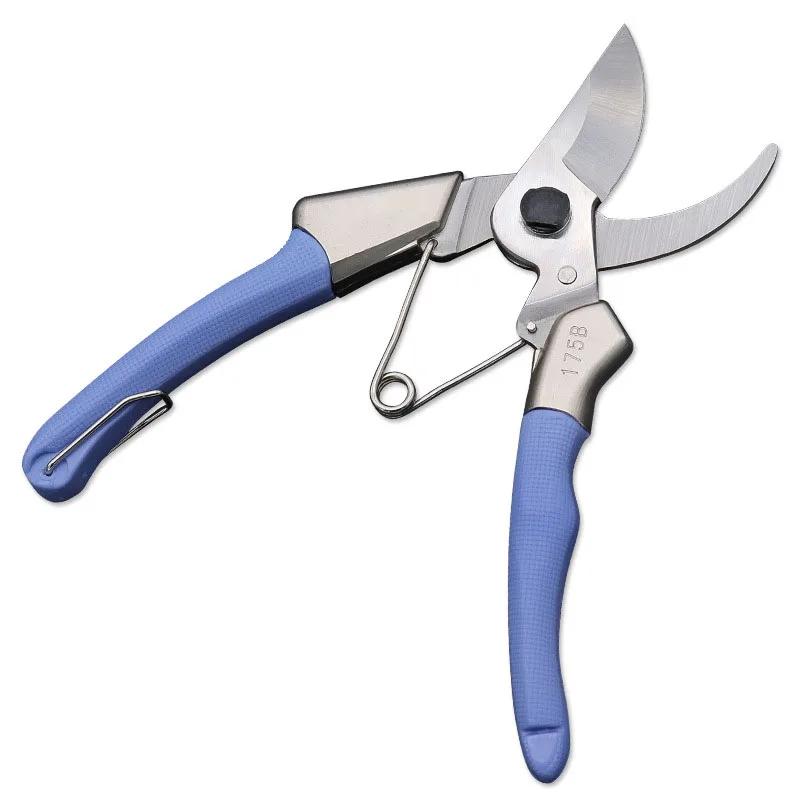 High Carbon Steel Strong Tree Branch Cutter PP Texture Antiskid Handle Garden Pruning Shears Plant Scissors With Safety Latch