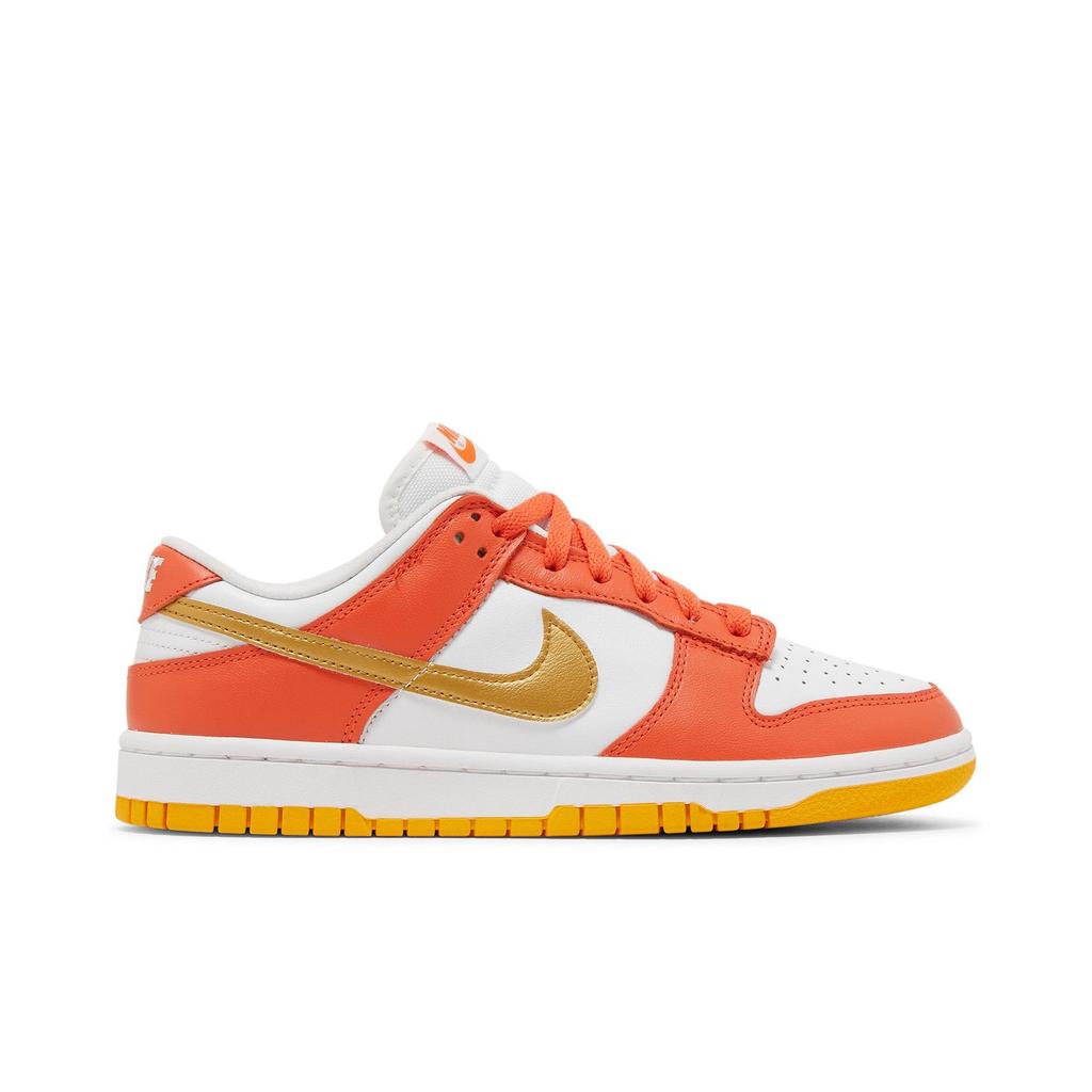 Nike Womens Dunk Low 'Orange University Gold' (women's sizes) Orange / White / University Gold Skateboard Shoes DQ4690 800