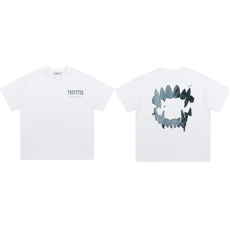 Cross-border new graffiti letter printing European and American street trendy brands loose and versatile casual men's and women's short-sleeved round
