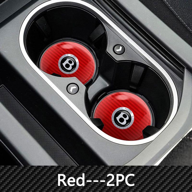 2PCS Fashion Car Coaster Holder Non-slip Water Cup Pad For Bentley Flying Spur Continental GT Bentayga Mulsanne Auto Accessories MYY1