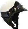 Marushin MP-110 U.S.A. Police Style Half Motorcycle Helmet, White/Black, One Size Fits Most (57-60cm) MP1101