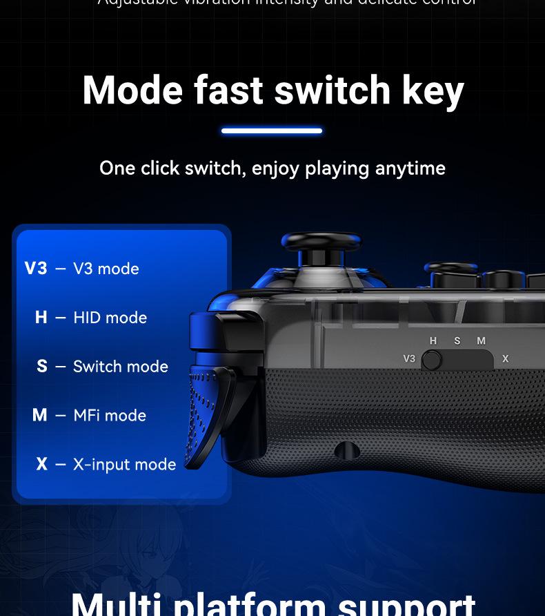 Игровой контроллер D6mini Stretch с беспроводным/проводным двойным режимом для SWITCH, Android, iOS и мобильных телефонов