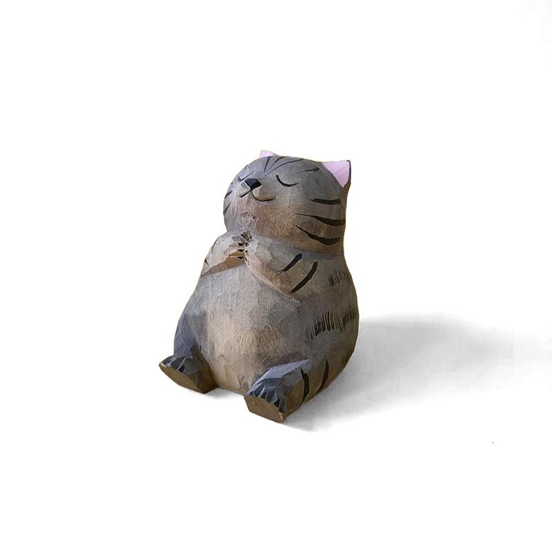 Фигурки животных из массива дерева, ручная работа: Котёнок, Цыплёнок, Слон, Снеговик