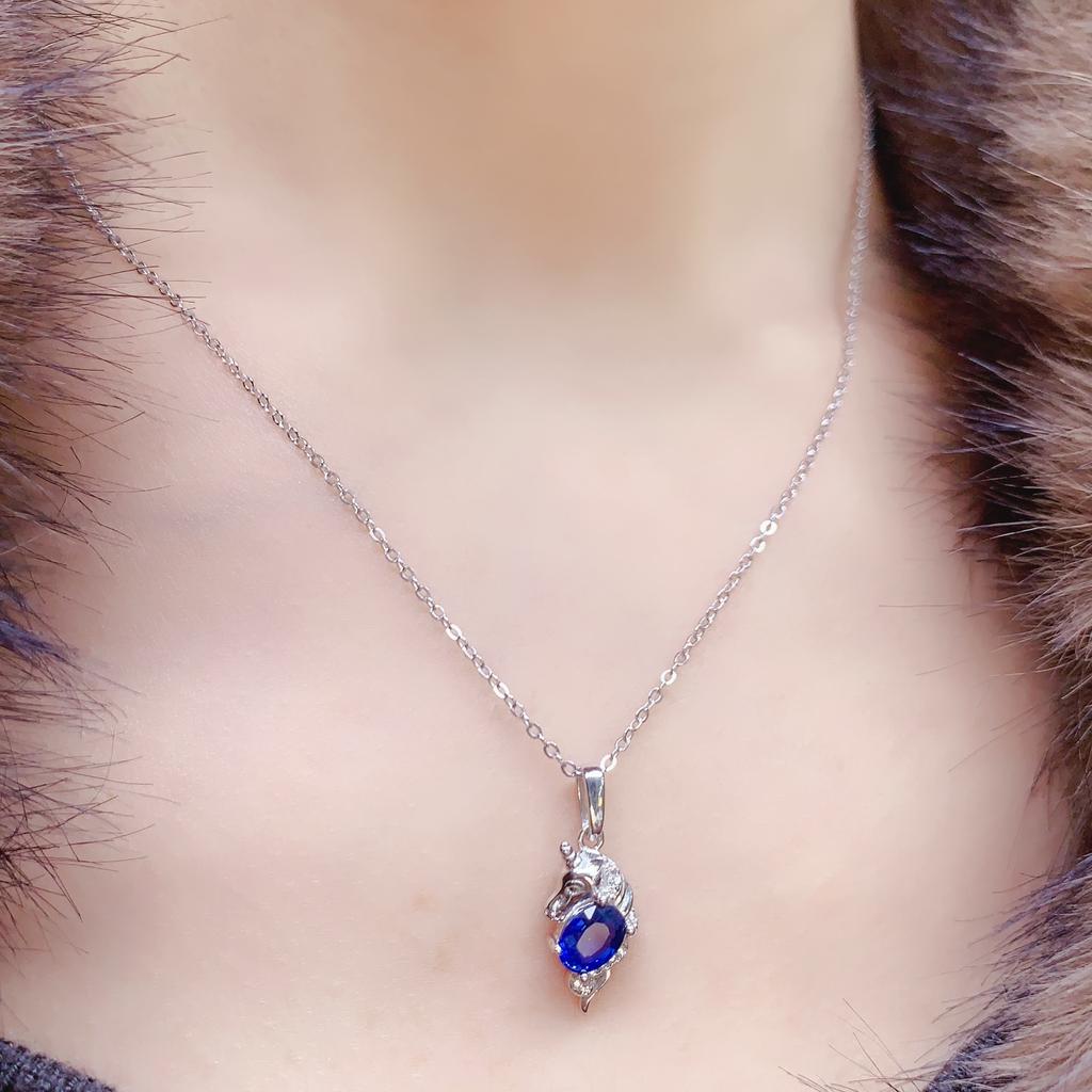 Bulk 925 Sterling Silver Natural Gemstone Custom Fashion Charm Animal Women Pendant Necklace for Daily Wear