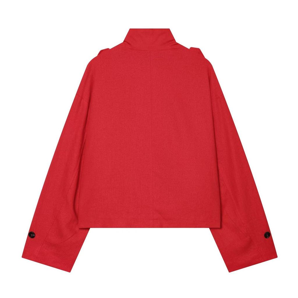 2026 summer new European and American cross-border women's clothing street fashion stand-up collar jacket w06 61686