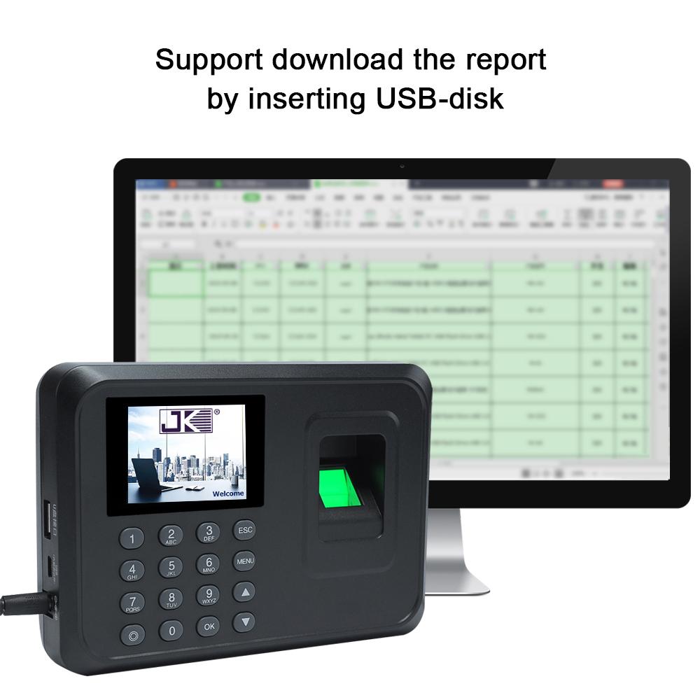 Intelligent Biometric Fingerprint Password Attendance Machine Employee Checking-in Recorder 2.4